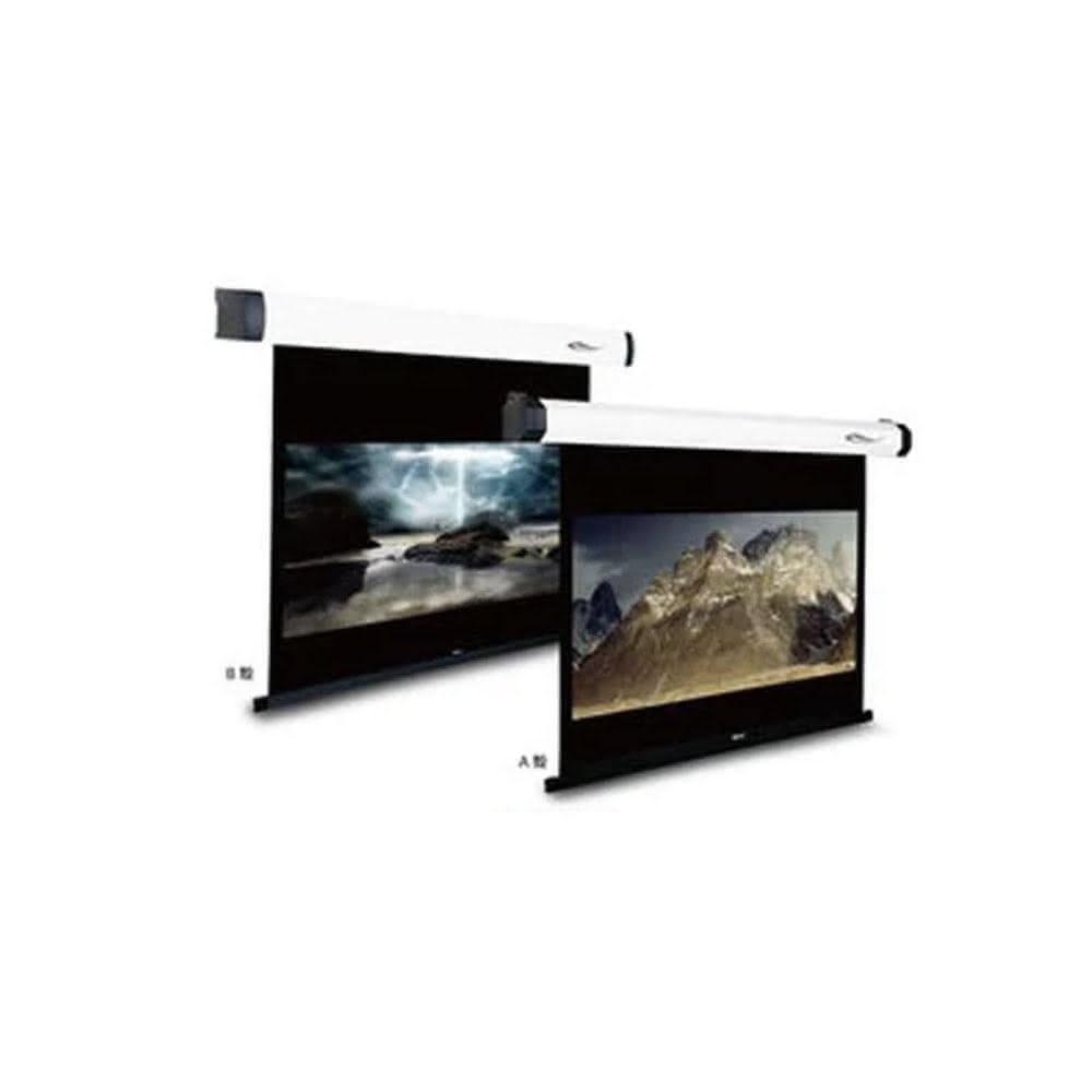 UNICO攸尼可 AH-180HD 電動式投影幕，尺寸達180吋，觀賞面積398.5x224.1cm，布幕尺寸406.5x318.1cm，提供沉浸式大畫面體驗。三年保固，適閤家庭劇院或會議室使用，電動升降設計方便操作，提升您的視覺享受。