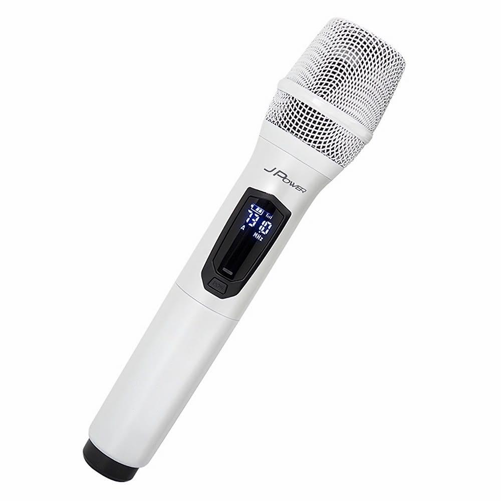 【J-POWER 杰強】震天雷UHF-888無線麥克風組珍珠白 - 單機型隨插即用 UHF可數位調頻 優良收音晶片麥克風 JP-AV-WM888WABD