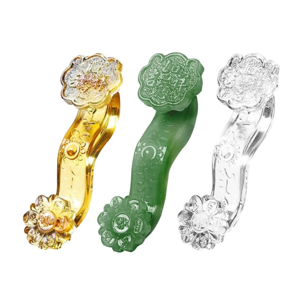 包姿婆】吉祥如意琉璃玉招財如意擺件