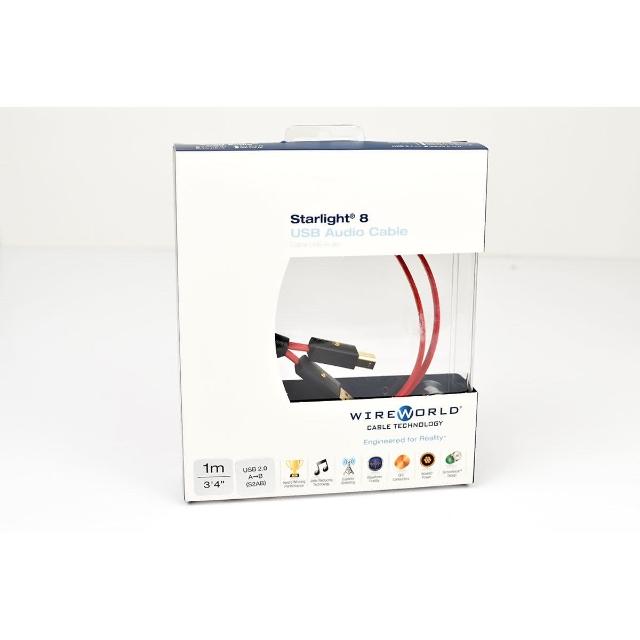 美品 WIREWORLD Starlight 8 USB3.0 A→B0.6m Wireworld Starlight 8 USB 3.1 Audio Cord | 28 AWG Cable