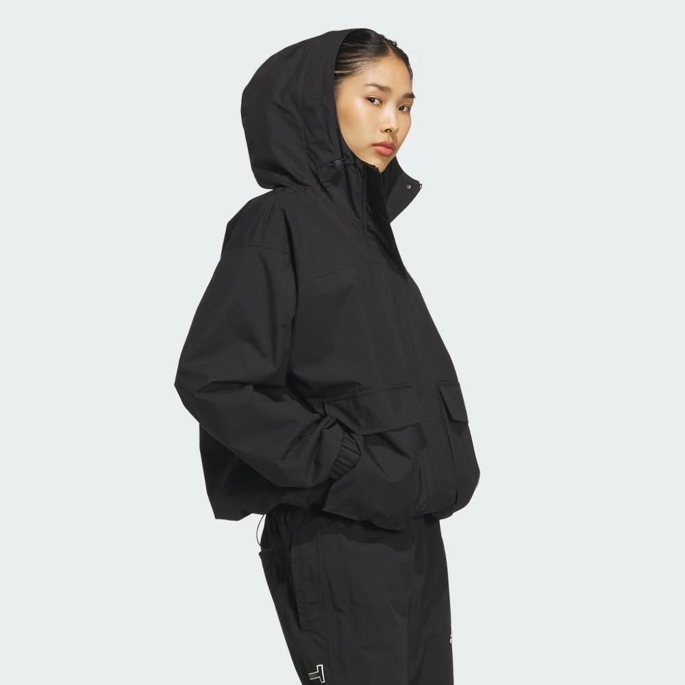 【adidas 愛迪達】ADIDAS 外套 MOUNTAIN PARKA 黑色 口袋 機能 工裝外套 女 JG3812