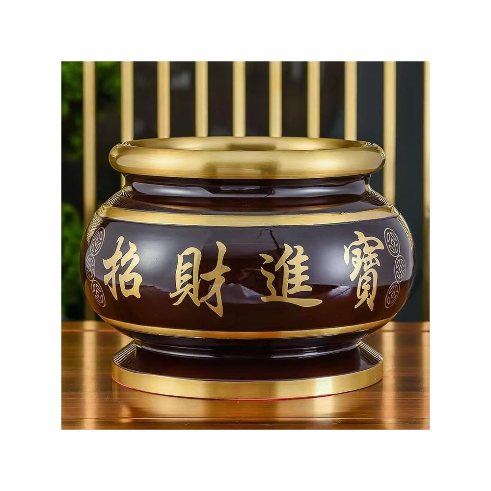 銅製 六角 象足 獅子蓋 香炉 未使用 共箱(LC790) 銅製 三脚 獅子 香炉（三つ足香炉 獅子蓋 銅製 金属工芸 香道具