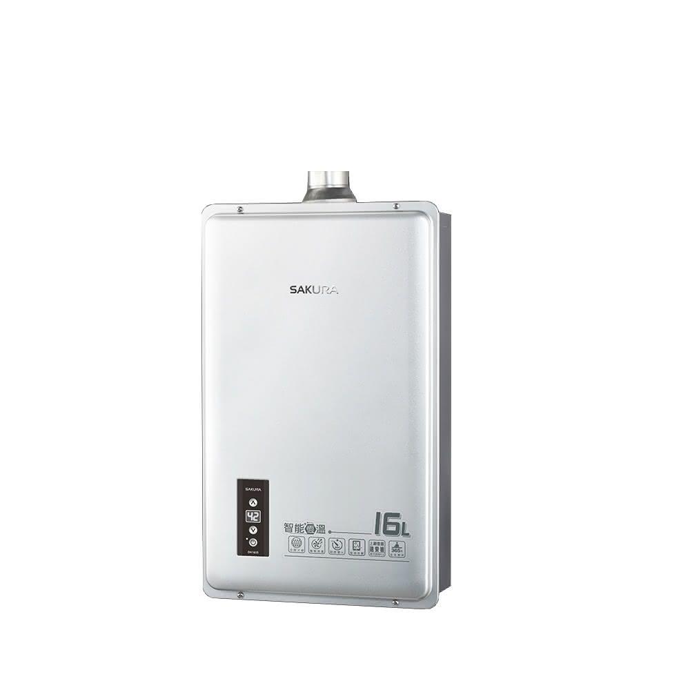 櫻花16公升強制排氣(與DH1605A/DH-1605A同款)熱水器天然氣DH-1605AN基本安裝