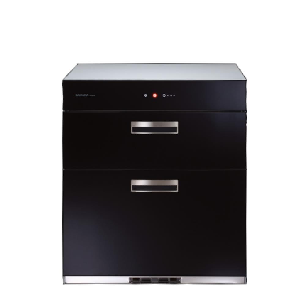 【SAKURA 櫻花】櫻花落地式全平面玻璃觸控寬60公分高68公分烘碗機B黑Q-7693基本安裝