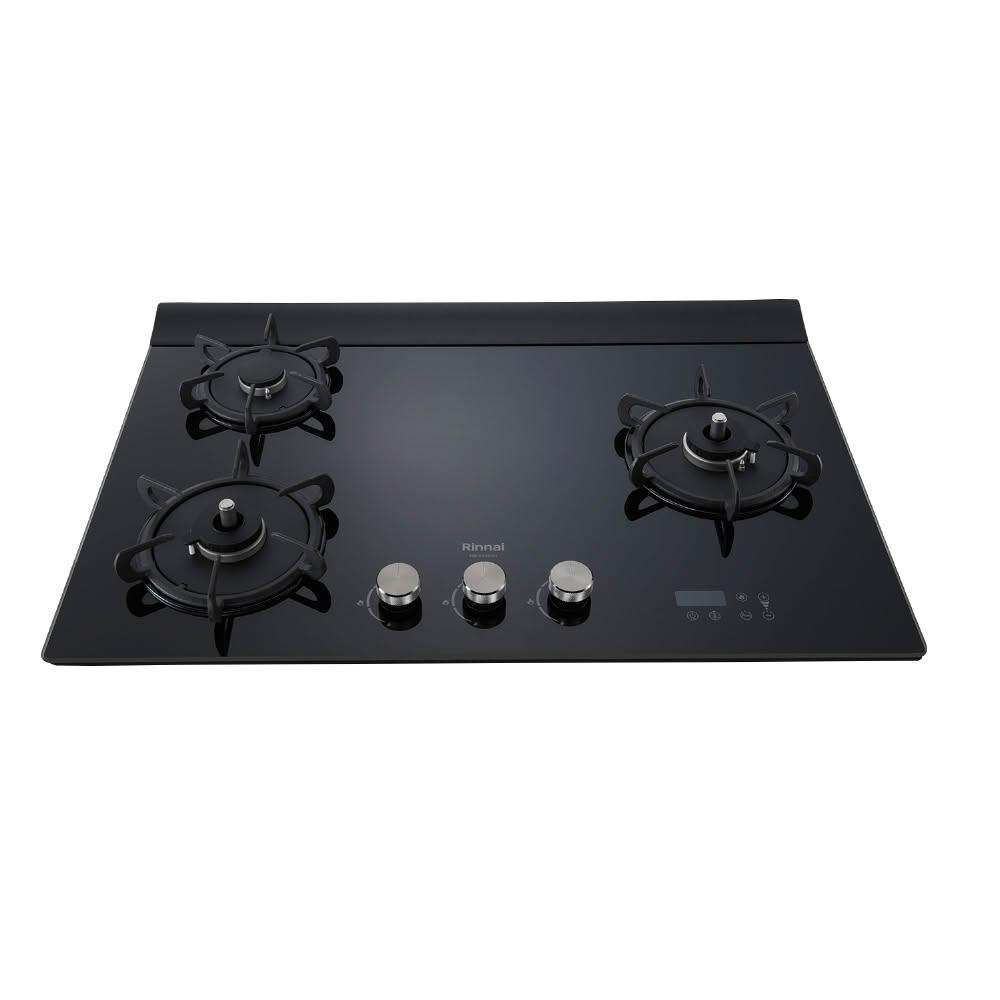 【林內】檯面式緻溫玻璃三口爐右單口瓦斯爐桶裝瓦斯RB-A3760GBR-LPG 基本安裝