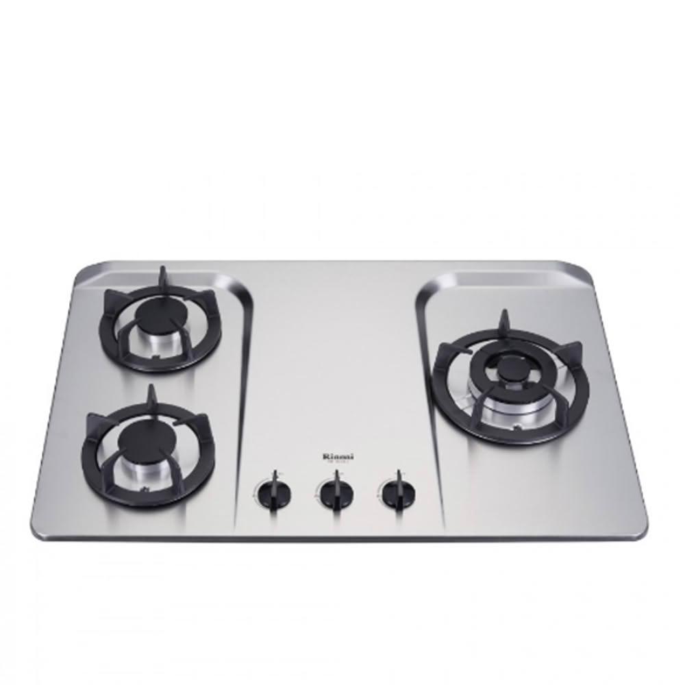 【林內】三口檯面爐防漏爐不鏽鋼鑄鐵爐架(與RB-H301S同款)瓦斯爐天然氣RB-H301S_NG1 基本安裝