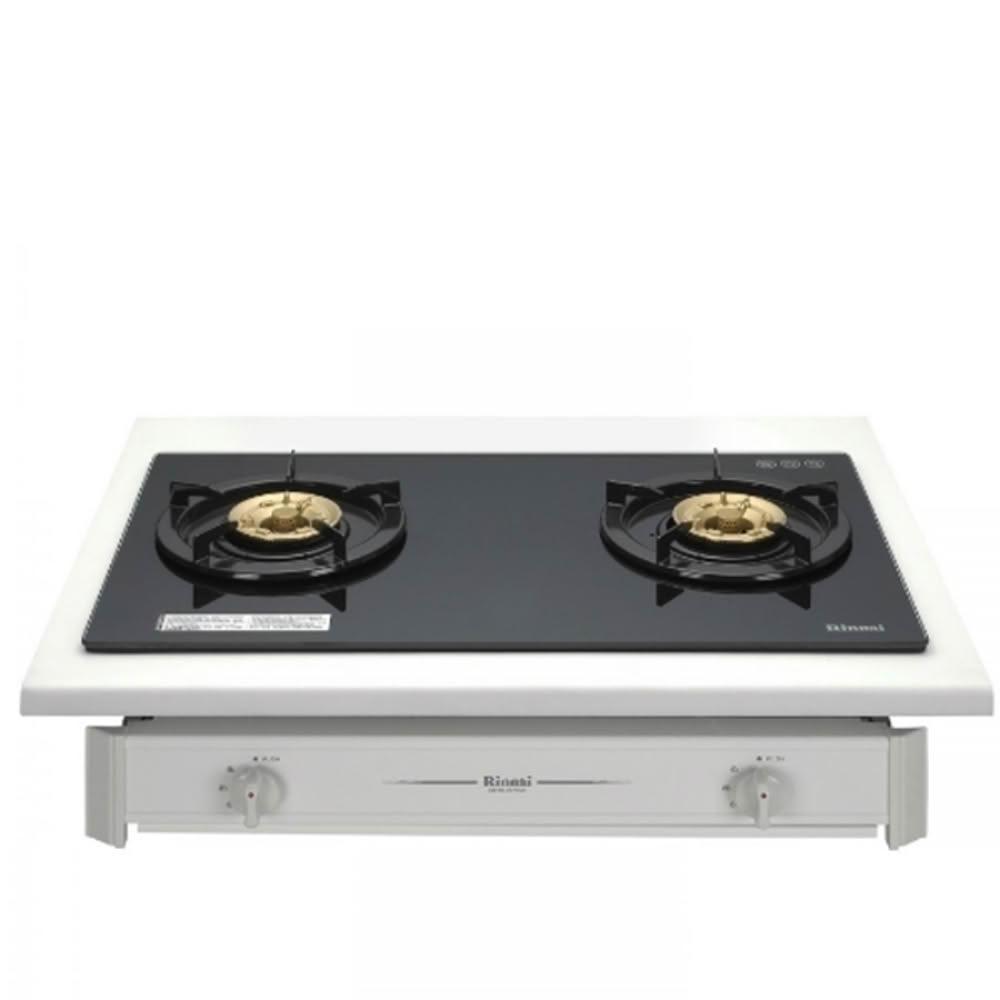 【林內】歐化雙口玻璃嵌入爐RBTS-227GC(B)瓦斯爐桶裝瓦斯RBTS-227GC(B)_LPG 基本安裝