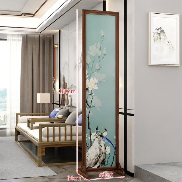中式屏風隔斷客廳2022新款遮風屏遮擋禪意屏風茶室辦公室移動折疊