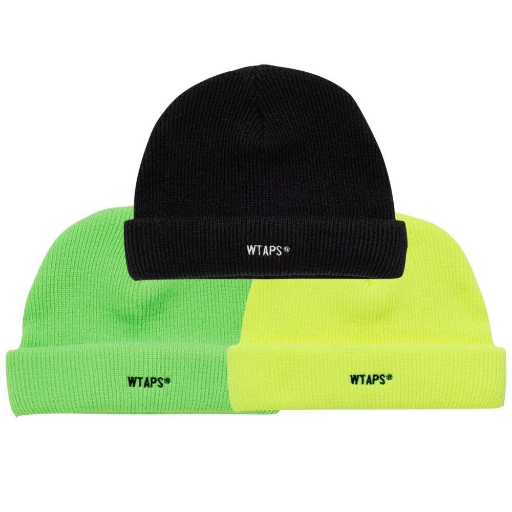 帽子 WTAPS BEANIE WTAPS Men's 22 Logo Beanie Hat in Black WTAPS