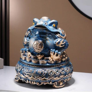 佐運門專業開光三腳蟾蜍金蟾銅金蟾銅蟾蜍招財擺飾旺財化煞发财金蝉