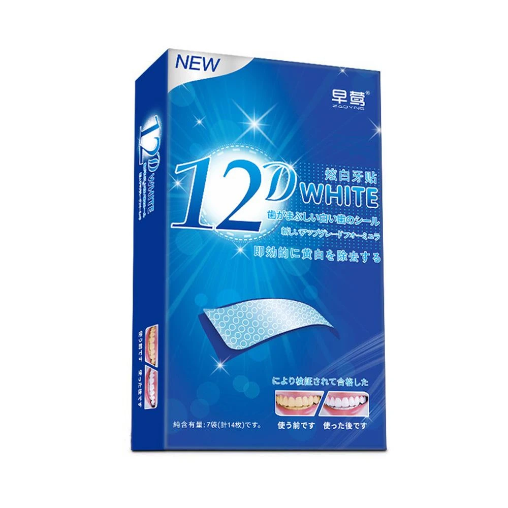 【D+ 滴家】日本熱銷 12D牙齒亮白貼 美白牙貼(一盒7包) 美白12D牙貼 WHITE牙貼 12D牙齒亮白貼 牙齒貼 美齒貼 牙貼片 美牙貼