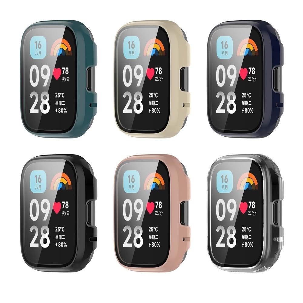 Lococo樂客客 小米手錶超值版3代 小米 Redmi Watch 3 Active 鋼化玻璃保護殼 Redmi Watch 3 青春版保護殼 錶殼(福利品)