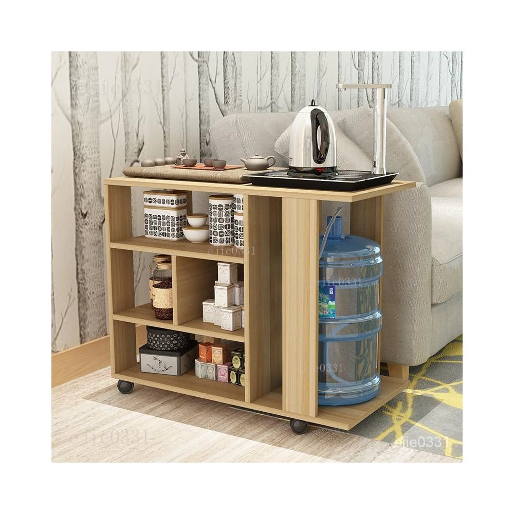 好物推薦 可移動茶水櫃茶幾茶桌茶水臺茶車純凈水桶櫃沙髮邊幾置物茶水架 N1YL