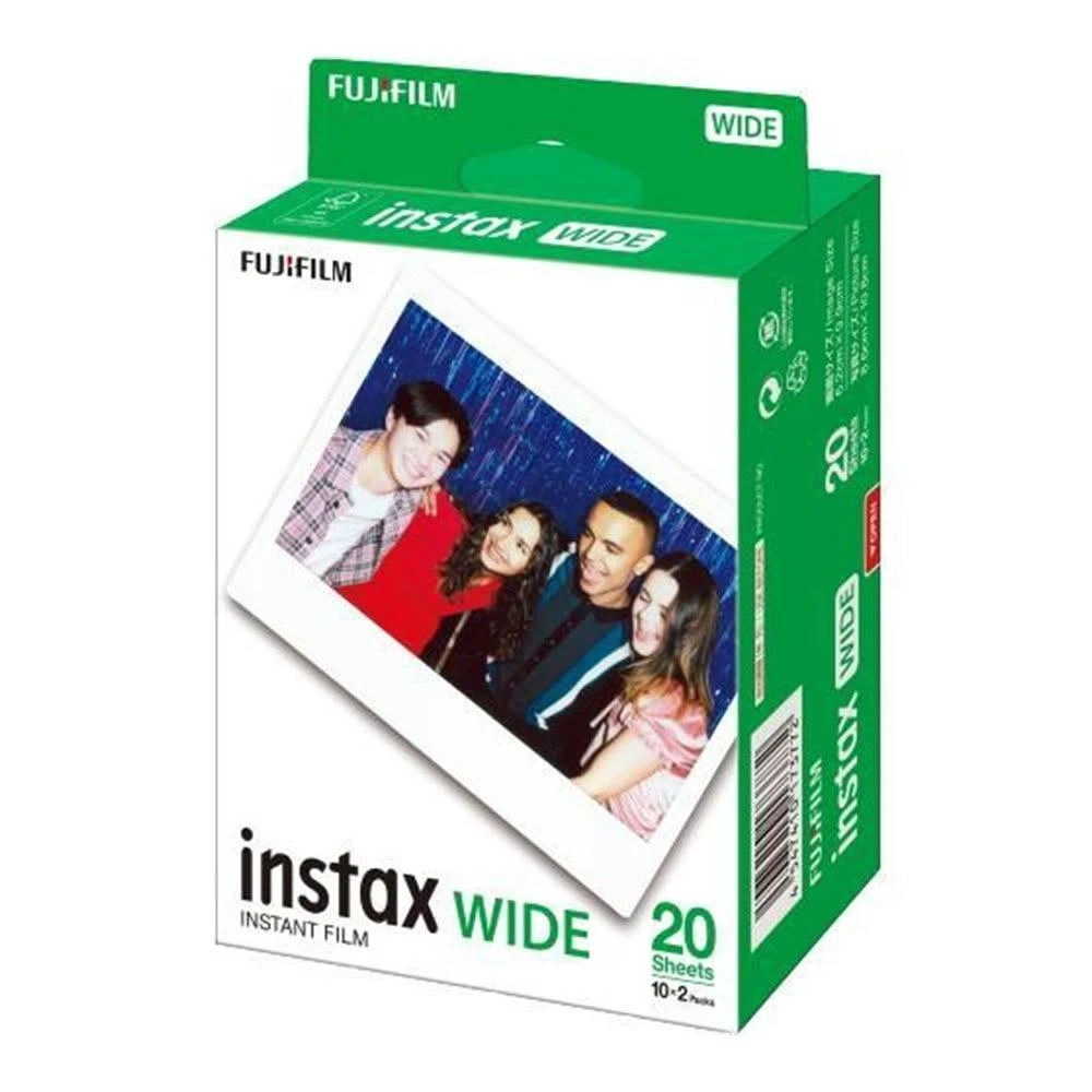 【FUJIFILM 富士軟片】instax WIDE 寬幅拍立得系列 空白底片(2入盒裝20張) 白邊底片 WIDE拍立得 專用