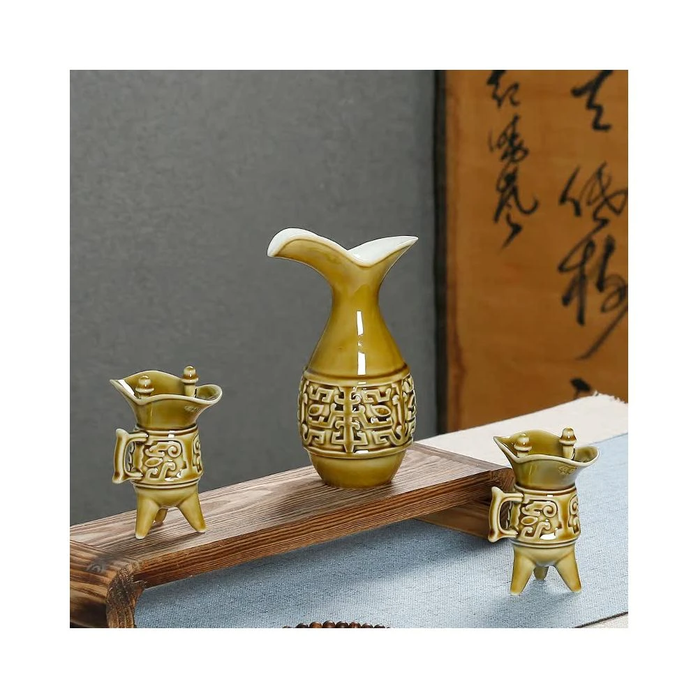 宜興 紫砂杯 三足酒樽 酒爵 帝王杯 宮廷杯 工芸品 美術品 置物 宜興 紫砂杯 三足酒樽 酒爵 帝王杯 宮廷杯 工芸品 美術品 置物