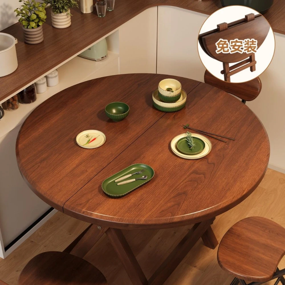 折疊桌子餐桌家用圓桌小戶型吃飯小桌子多功能簡易擺攤折疊桌便攜