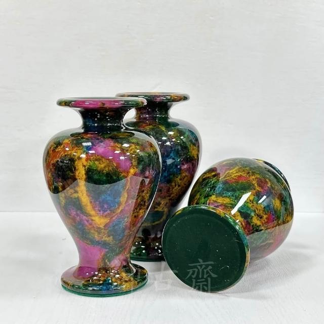 御古齋】台灣花東一級七彩玉花瓶寶瓶平安富貴色澤艷麗品相漂亮開運聚福