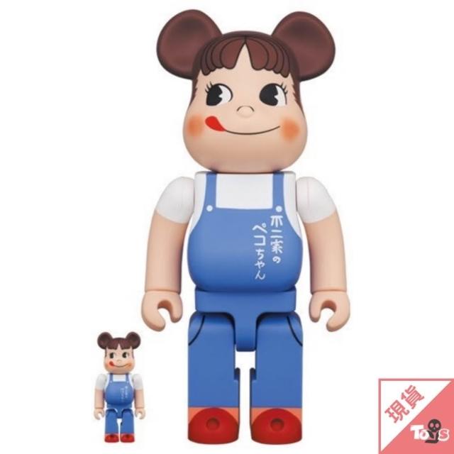 不二家 - BE＠RBRICKペコちゃんThe overalls girl 100％400％ BE@RBRICK】BE@RBRICK 庫柏力克熊ペコちゃんThe overalls girl