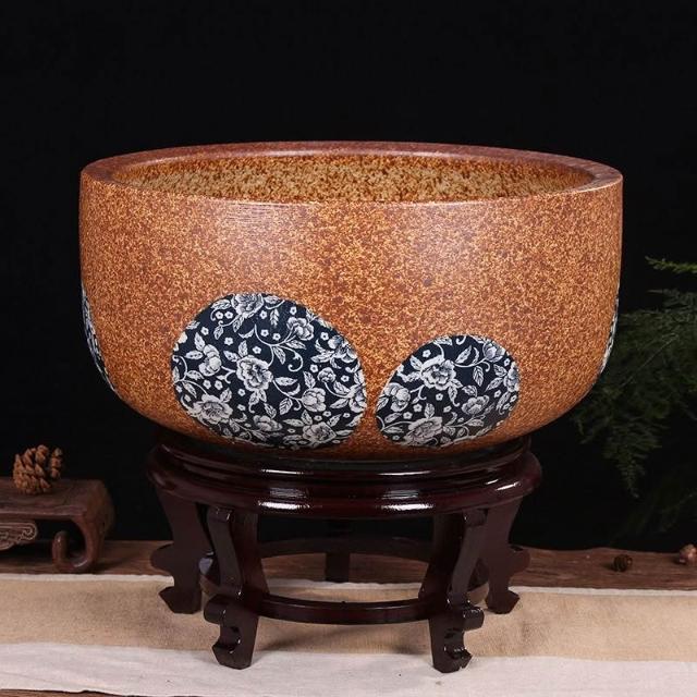 陶瓷魚缸大號養魚盆荷花缸烏龜缸碗蓮睡蓮盆風水金魚缸