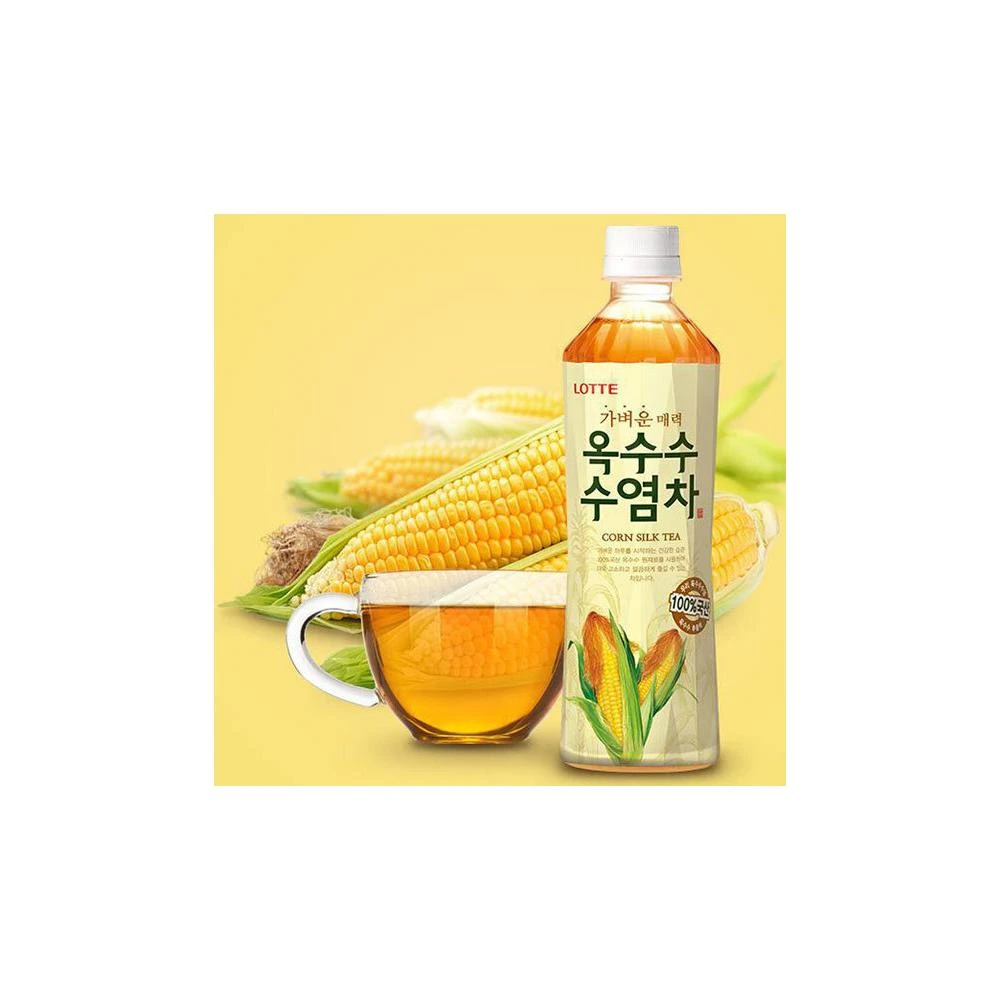 【CHARA 微百貨】韓國 樂天 LOTTE 玉米鬚茶 500ml