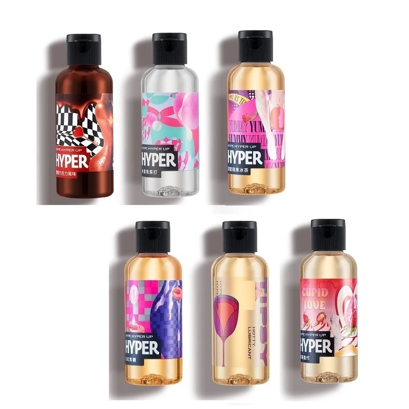 HA_RU｜HYPER 口味潤滑液系列 50ml 口交潤滑液 口交液  水蜜桃蘇打 蘋果冰茶 微醺熱感紅酒 魔幻橙莓