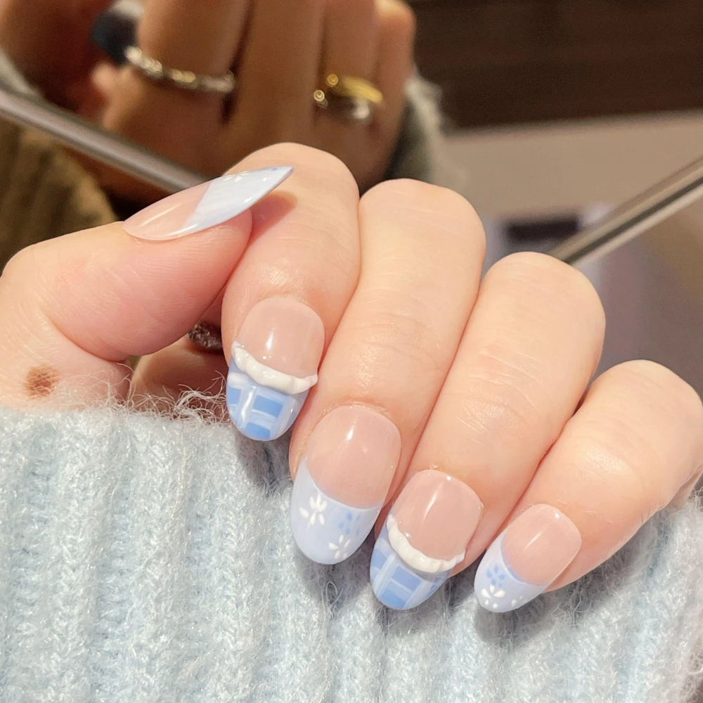 【Paula’s Nail 寶拉美甲】❤️買一送一盒品牌美甲 冰雪童話 純手工美甲❤️ 手工穿戴甲 指甲貼片 BNP010