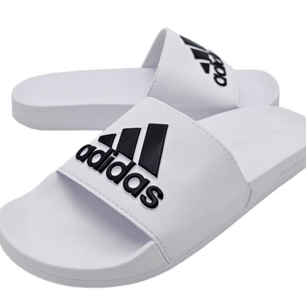 【adidas 愛迪達】ADILETTE SHOWER 拖鞋 白黑色 男女同款 GZ3775