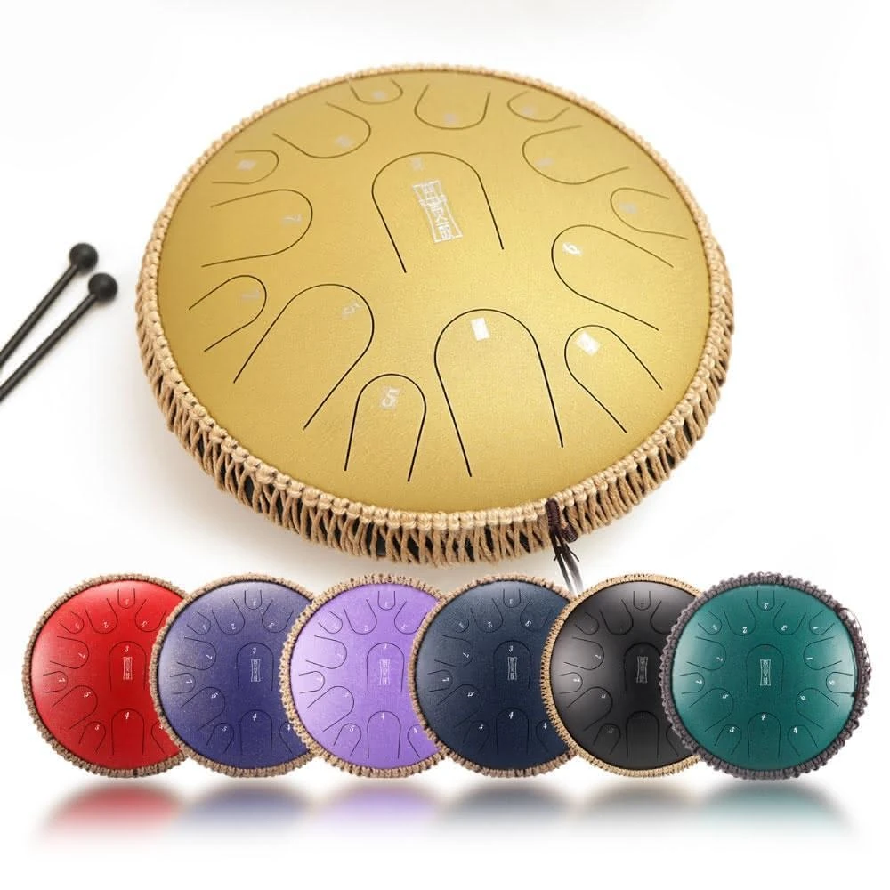 【HLURU 魯儒】高階空靈鼓 鈦金鋼 圓舌 14吋15音 D調 天鼓 鋼舌鼓 音色乾淨 全套配件 含後背包