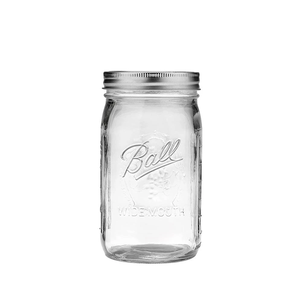 【Ball 梅森】Ball Mason Jar 32oz/950ml 寬口刻度款 梅森罐/玻璃瓶/梅森瓶/儲物罐/廚房用品/密封罐/收納