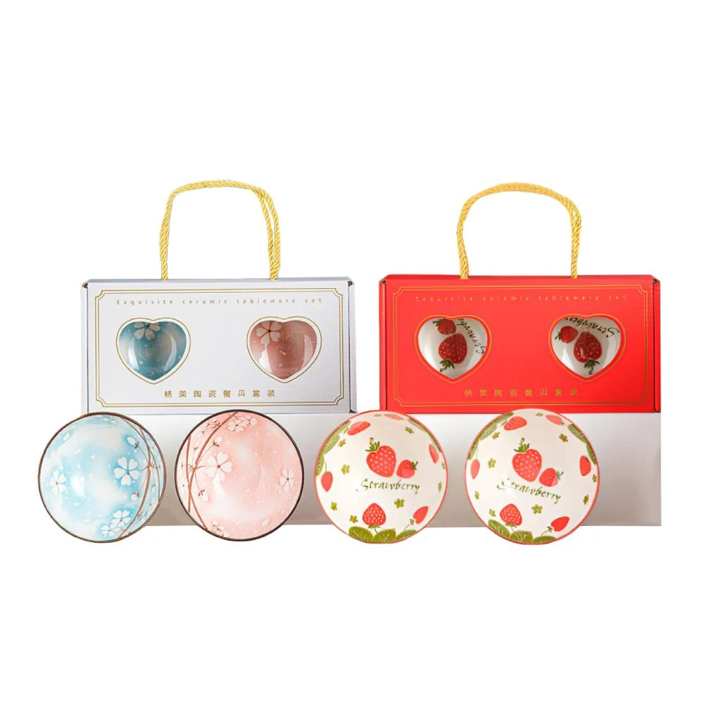 *小珍* 免運 日式 禮品 送禮 碗套組 禮盒 陶瓷碗 餐具 家用碗 陶瓷碗組 釉下彩
