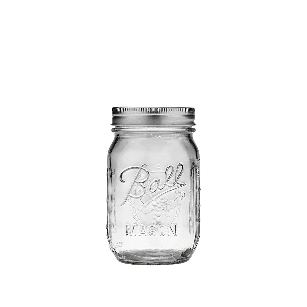 【Ball 梅森】Ball Mason Jar 16oz/480ml 窄口刻度款 梅森罐/玻璃瓶/梅森瓶/儲物罐/廚房用品/密封罐/收納