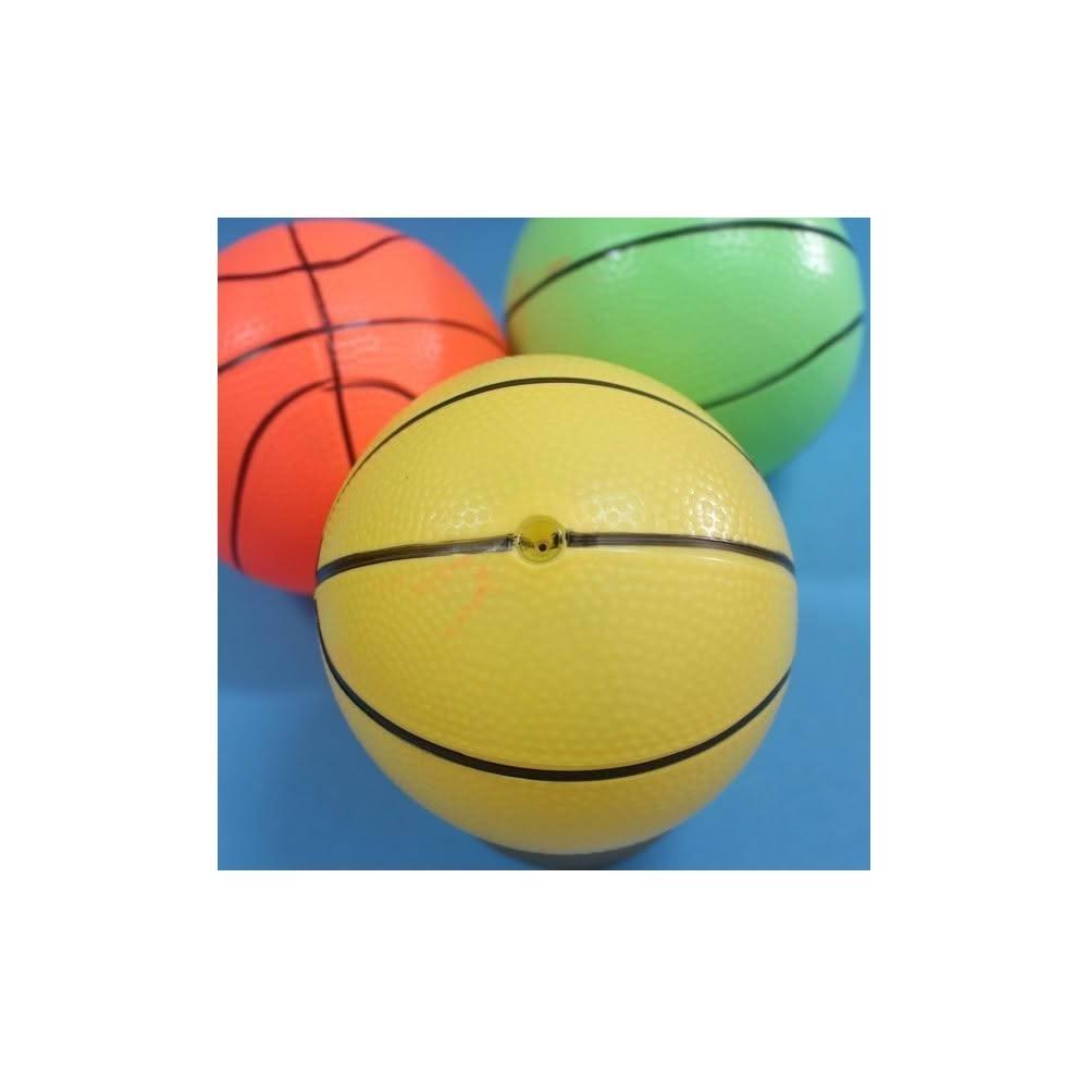 3入中安全籃球 充氣安全玩具球 兒童仿藍球 直徑13cm(加厚)/一袋3個入 -創