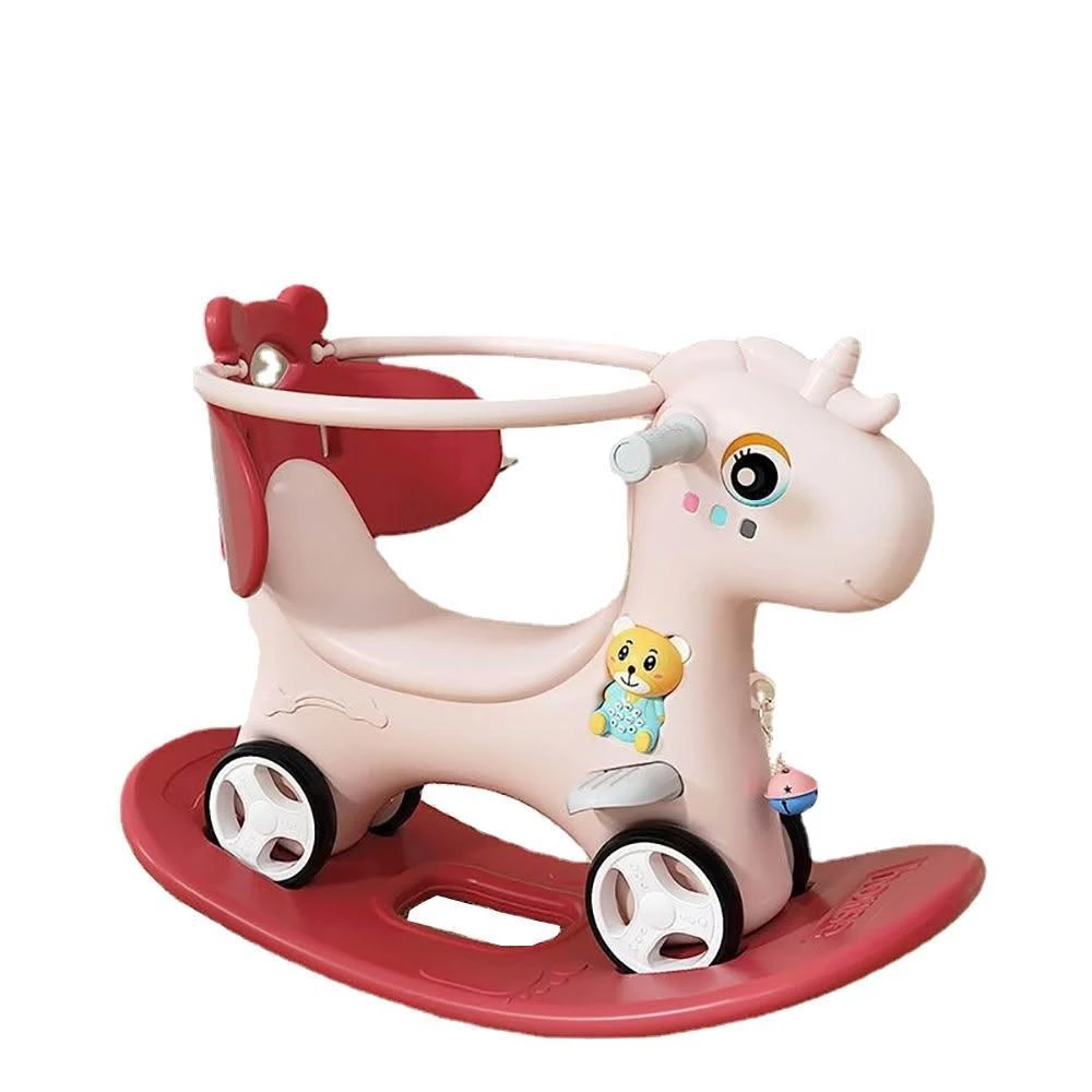 木馬搖搖車 二合一音樂款搖搖馬 寶寶生日禮物 木馬搖椅 搖搖馬 多功能推車 木馬帶音樂 兒童木馬玩具 寶寶溜溜車