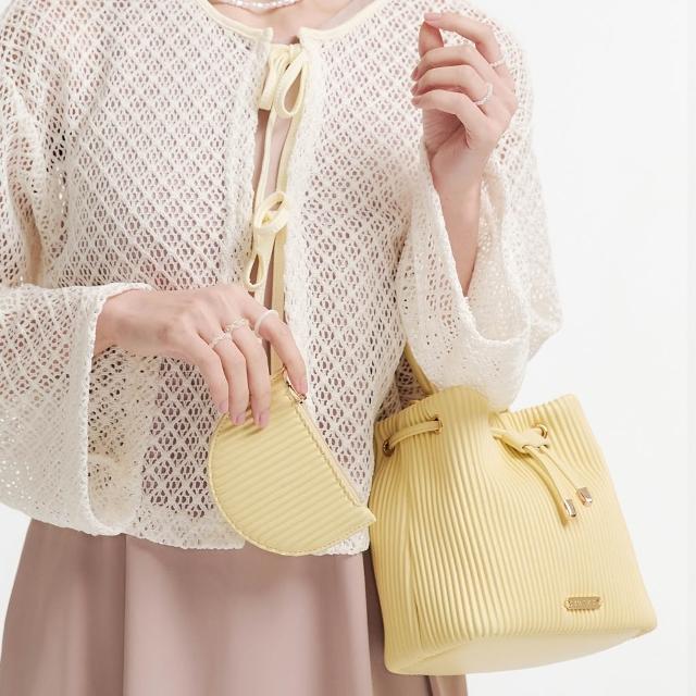 送料込★S’AIME★百褶束口小水桶包★コインケ-ス付ショルダ-BAG S'AIME】SAIME 東京企劃百褶束口小水桶包(附半月零錢包)