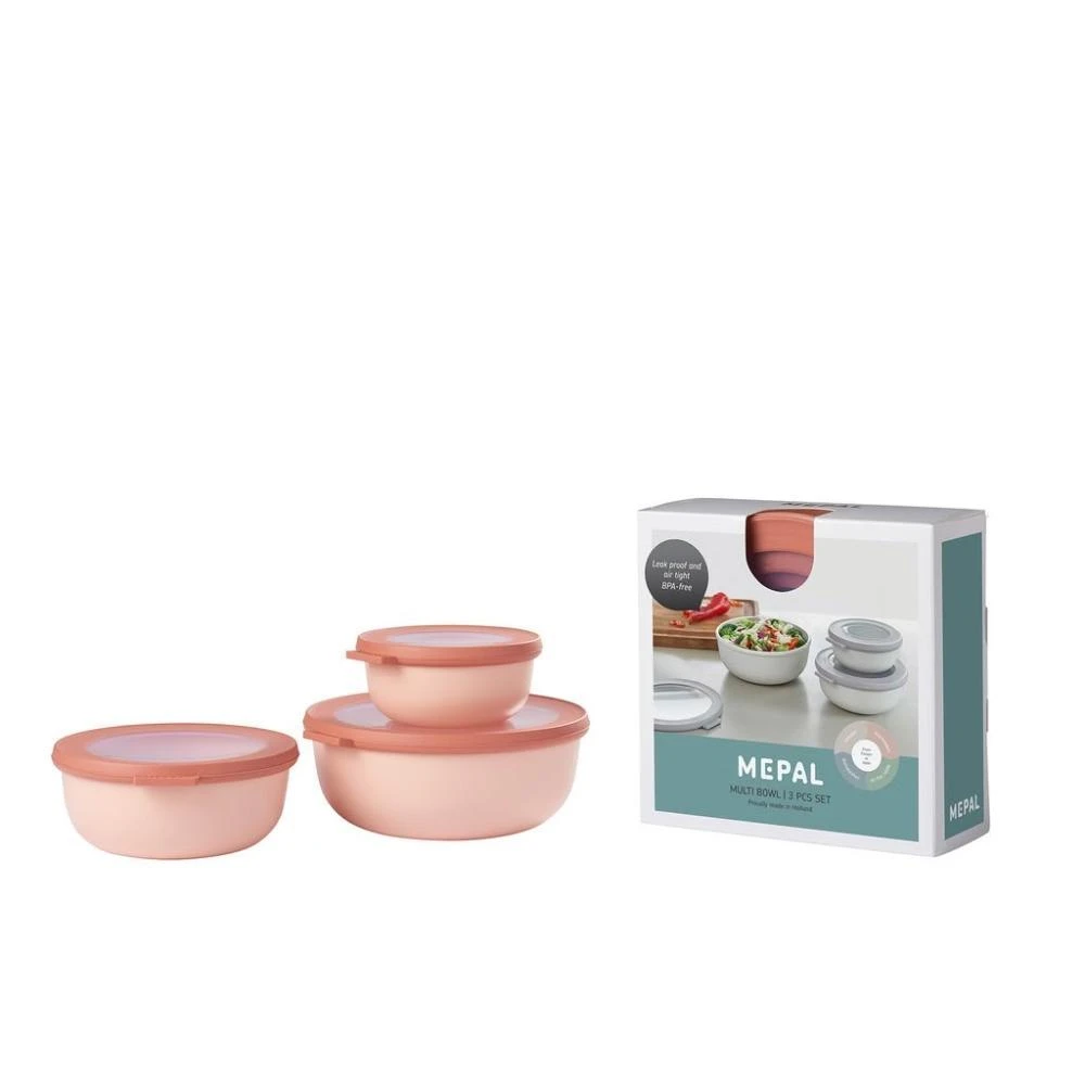 【MEPAL】荷蘭 Mepal 圓形密封保鮮盒三件組350ml+750ml+1.25L-共9色