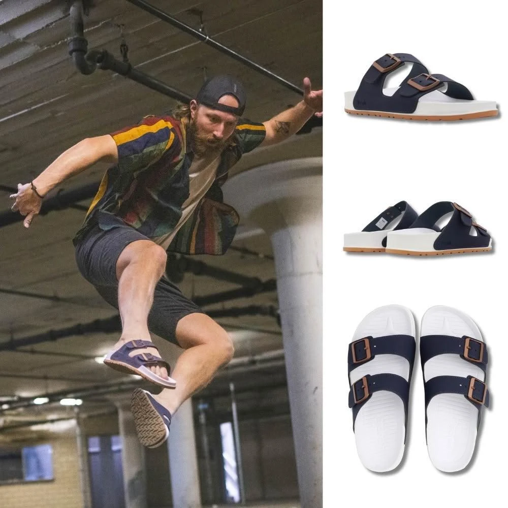 【People Footwear】LENNON HERITAGE 藍儂經典版-遠洋藍休閒鞋 洞洞鞋 EVA鞋 水鞋 平底鞋 (遠洋藍/ 雪人白)