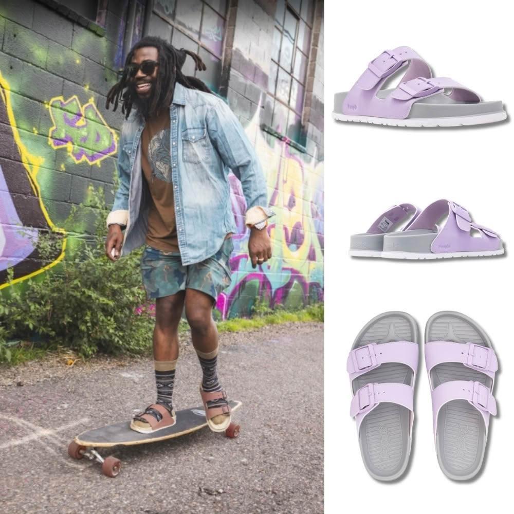 【People Footwear】LENNON HERITAGE 藍儂 版-薰衣紫休閒鞋 洞洞鞋 EVA鞋 水鞋 平底鞋  薰衣紫 極地灰 