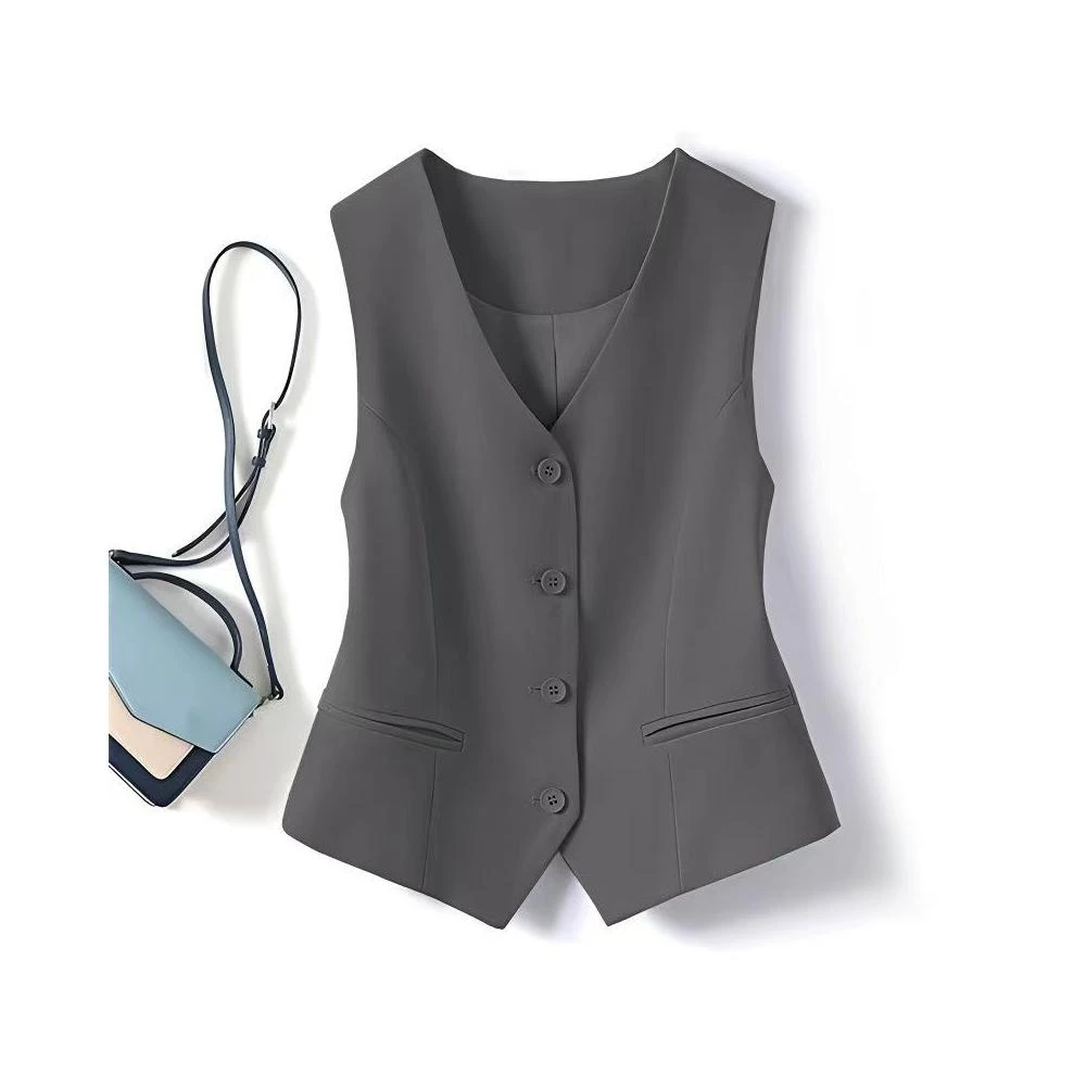 （韓風大碼）馬甲 短款西裝 背心外套 無袖上衣 坎肩馬甲 西服 西裝外套