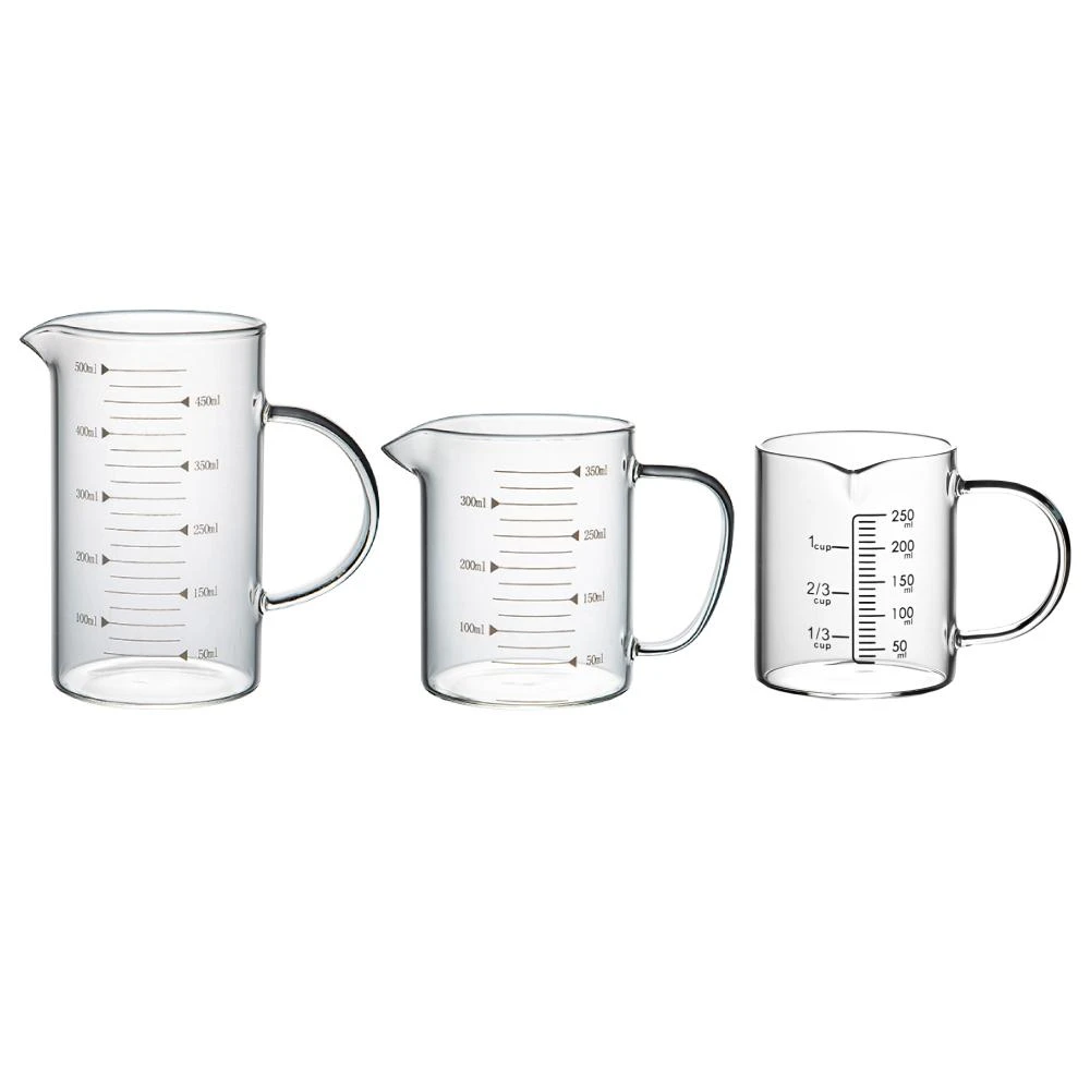 【熾咖啡】玻璃刻度量杯(咖啡壺/烘焙用具；250ml/350ml/500ml)