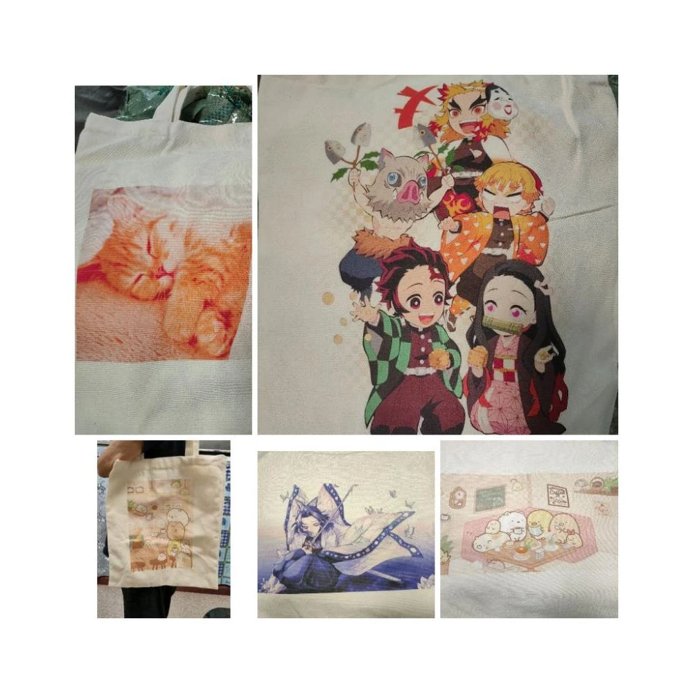 賠錢出清 帆布袋 米色大空間 34*40公分 角落生物 鬼滅之刃 蝴蝶忍