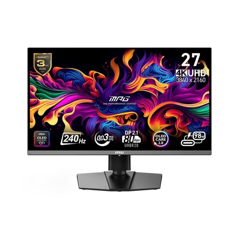 【MSI 微星】272URX QD-OLED 電競螢幕 (DP2.1 UHBR20/HDMI/Type-C(98w))