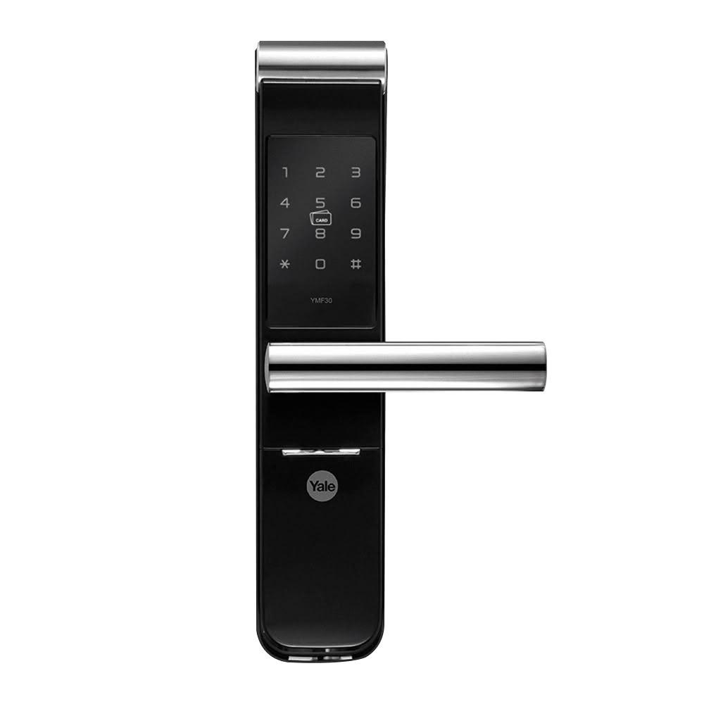 【Yale 耶魯】Yale YMF30A卡片密碼電子鎖-黑色(含基本安裝)