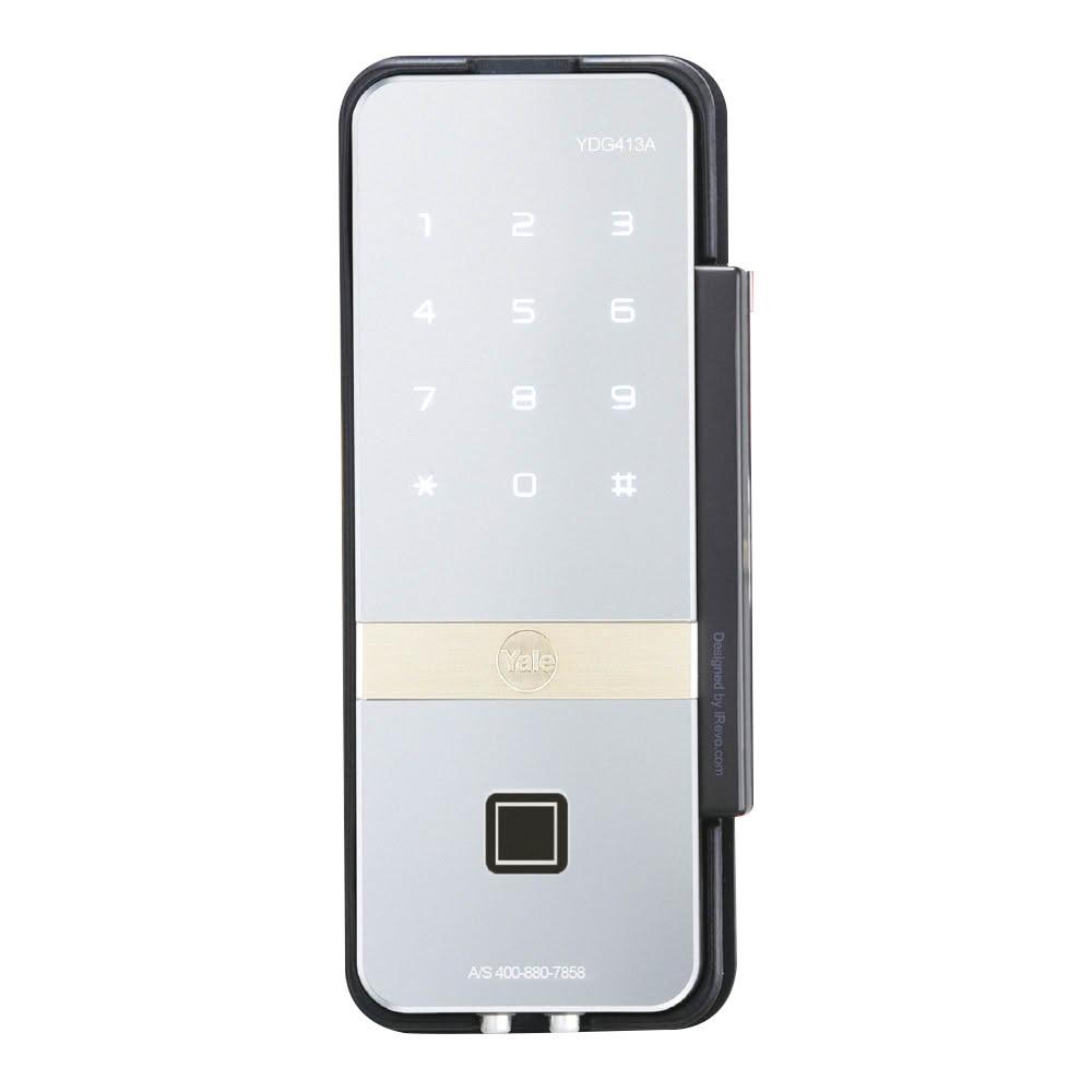 【Yale 耶魯】Yale YDG413A玻璃門專用電子輔助鎖-鏡面(含基本安裝)