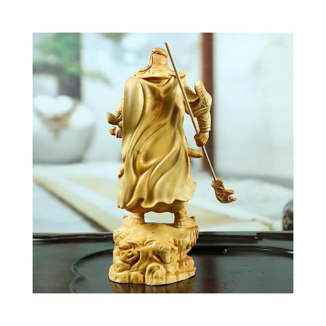 黄楊木彫 関公武財神像 工芸品 置物 黄楊木彫 関公武財神像 工芸品 置物