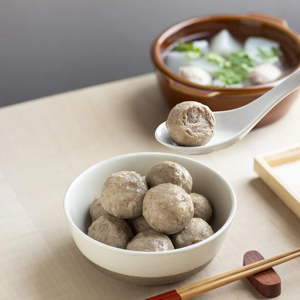 【新竹阿中丸子】無添加貢丸 (300G/約12顆入)｜契作台灣神農豬｜無磷酸鹽