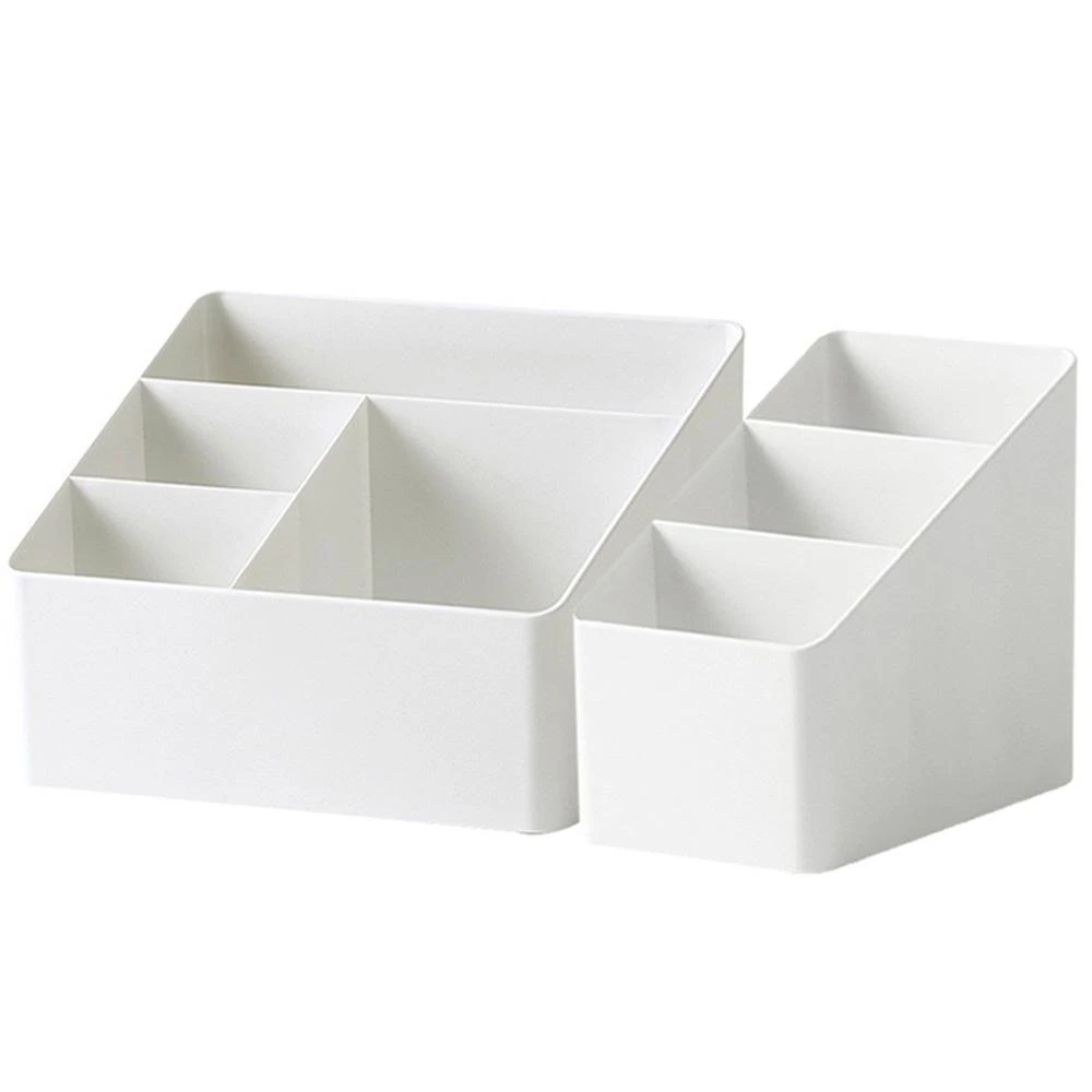 【日創生活】桌面遙控器收納盒 三格收納盒 四格收納盒 {化妝品收納盒 筆筒 無印風 文具盒 置物架 收納盒}