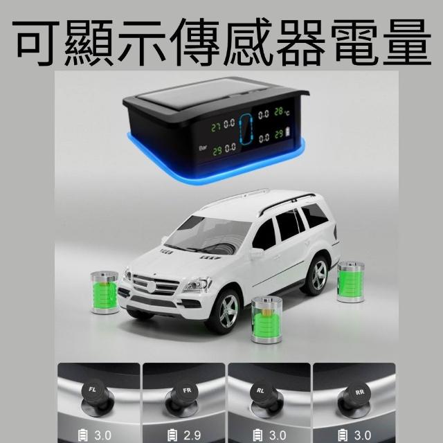 [2025新款] 氣氛燈版胎壓偵測器 太陽能胎壓偵測器 胎壓監測器 四輪胎壓偵測 汽車胎壓顯示器