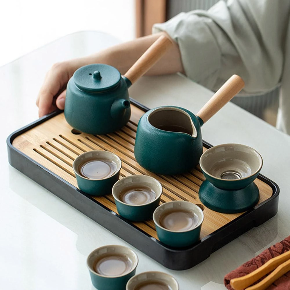 金枝玉葉玻璃自動磁吸泡茶壺350ML (茶杯茶壺茶具功夫茶具沖茶壺
