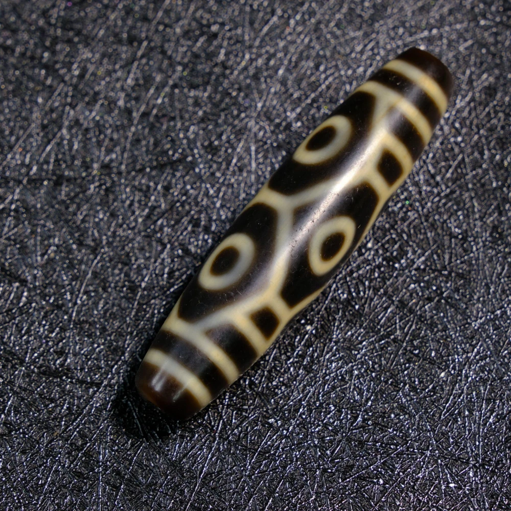 頂級黑白型二十字金剛杵六眼天珠｜化太歲、招正財、偏財