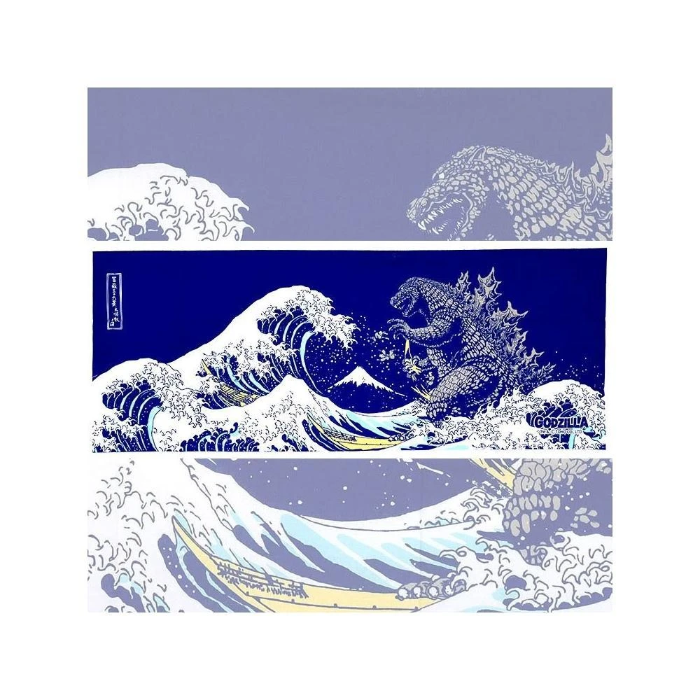 日本製 怪獸哥吉拉手拭 手帕 頭巾 桌巾 夾式門簾 裝飾 Godzilla pz593